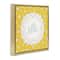 Stupell Industries Yellow Florals Spring Bunny Floating Frame Wall Art